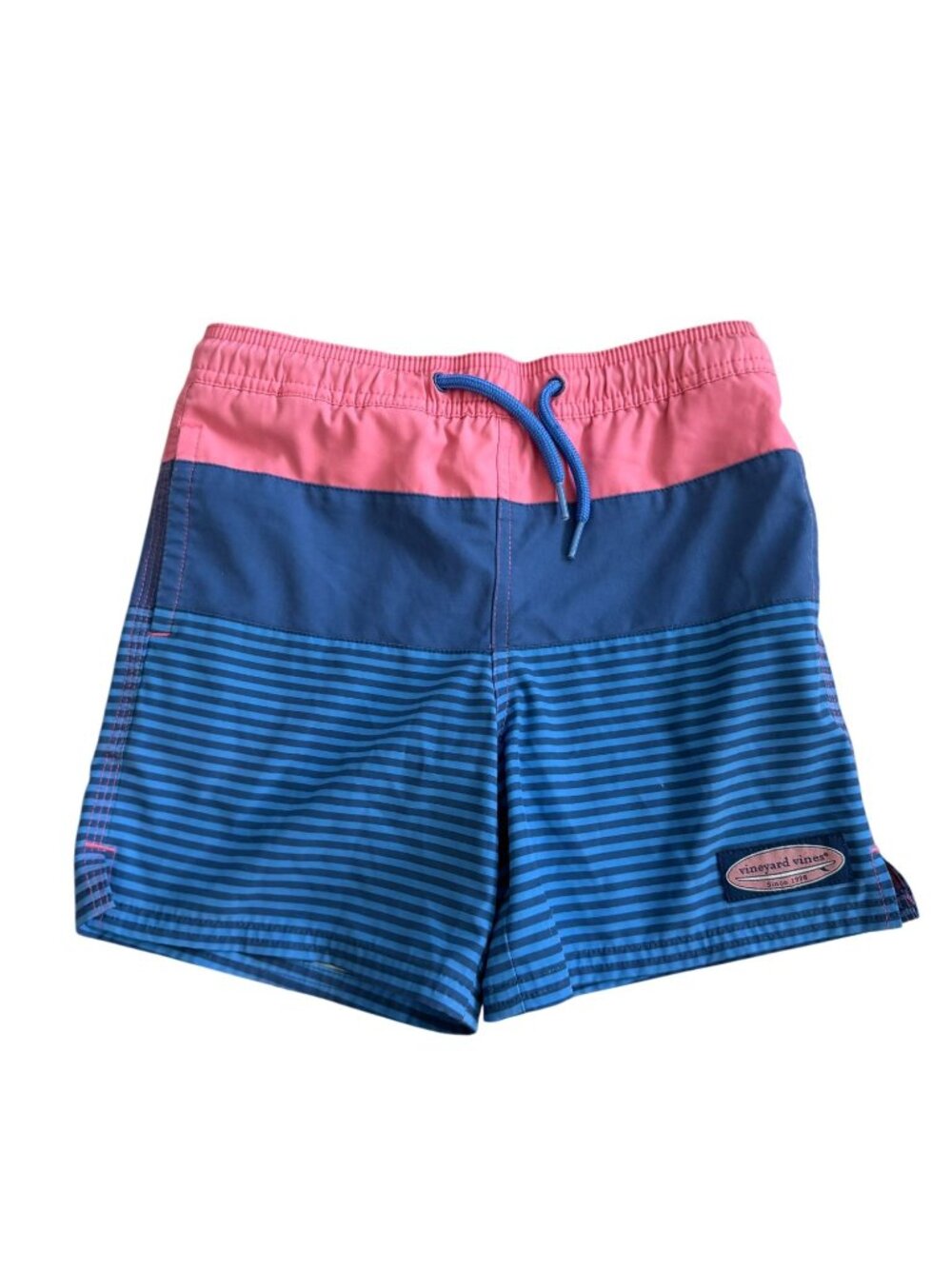 VINEYARD VINES Boys Pink Blue Swim Trunks Shorts Size 6 - Picture 5 of 6